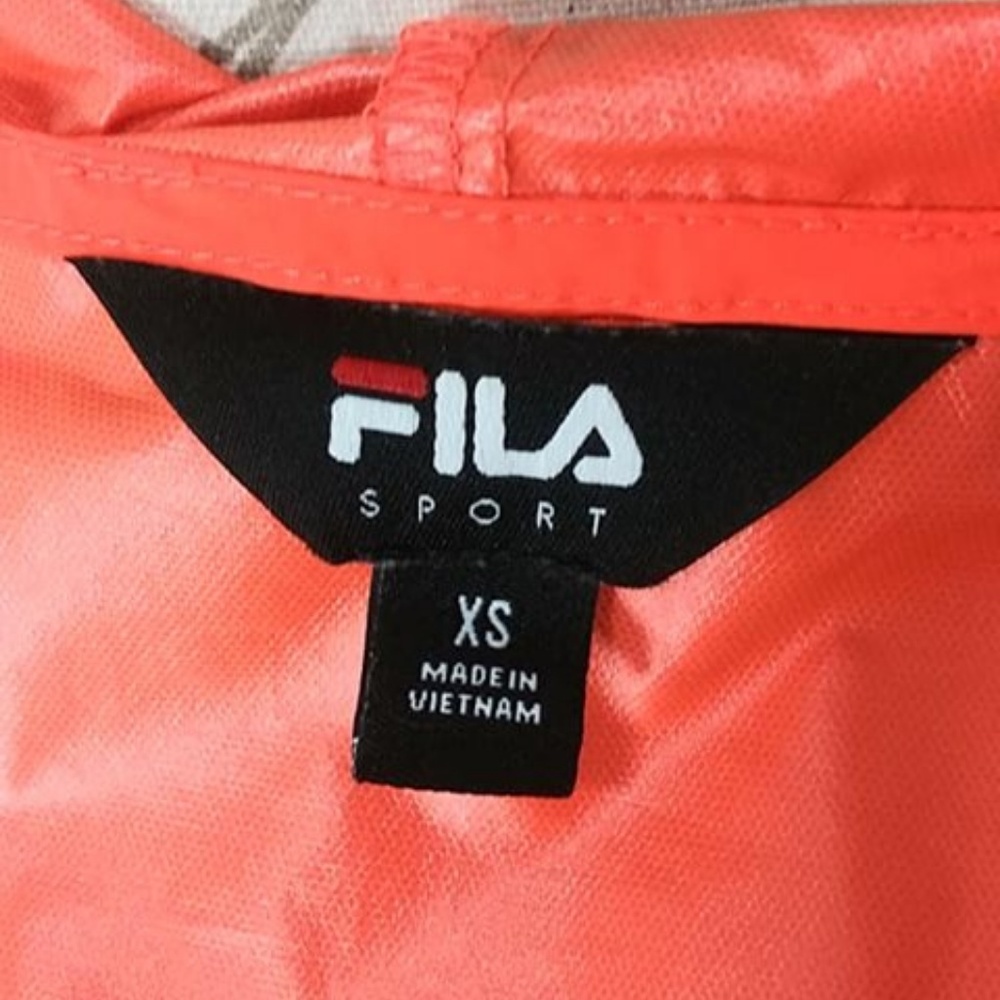 Fila Sport Lightweight Windbreaker Sz XS Orange - Picture 6 of 7